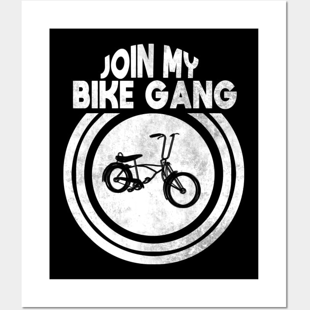 Join My Bike Gang Wall Art by HappyGiftArt